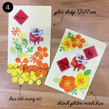 Kit thiệp Tết Chúc Mừng Năm Mới 02 thiệp - Giá ưu đãi 72.000đ, thiết kế sang trọng, in chất lượng 5