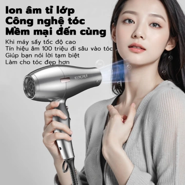KOKIRA máy sấy tóc ion âm 110.000 vòng/phút 5+1 chế độ - Giá 556.000₫