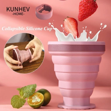 KUNHEV Cốc Nước Silicone 220ml Gấp Gọn - Tiện Dụng, Giá Ưu Đãi 52.800₫
