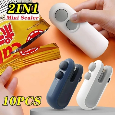 KUNHEV Máy Bịt Kín Mini 2 trong 1 Sạc Lại Đa Năng 2.024 Niêm Phong Đồ Ăn Nhẹ, Túi Nhựa, Hàn Nhiệt
