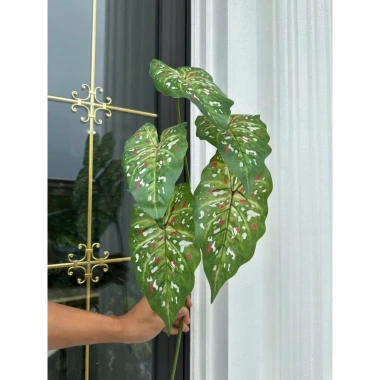 Lá Môn Giả 5 Lá - Trang Trí Nhà Cửa và Decor Quán Cafe, Giá chỉ 34.000đ 6