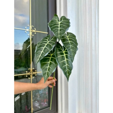 Lá Môn Giả 5 Lá - Trang Trí Nhà Cửa và Decor Quán Cafe, Giá chỉ 34.000đ 7