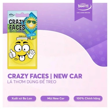 Lá Thơm Treo Xe Ô Tô TASOTTI Crazy Faces – Khử Mùi, Chống Say, Hương Nhiên, Giá 50.000 VND 10
