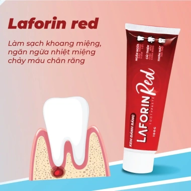 Laforin Red + Dailyl: Kem đánh răng, Nước súc miệng ngừa viêm nướu, giảm nhiệt - 169.100₫