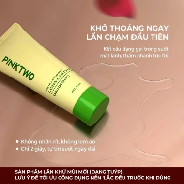 Lăn Khử Mùi PINKTWO Unisex 50ml - Hương Nước Hoa Lưu, Không Vàng Ố Áo, Giá 54.000 3