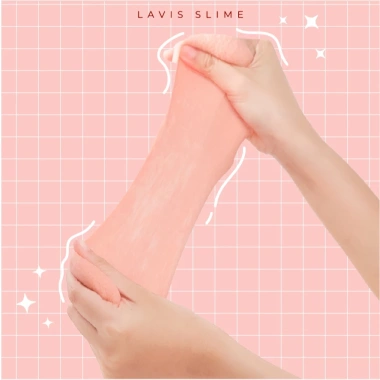 LAVIS SLIME Slam Mây Quả Đào Đồ chơi an toàn cho trẻ, đầy charm cốm, chỉ 38.999đ