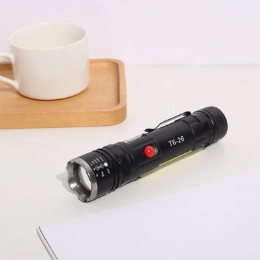 LED Loại 1 Đèn Pin Cầm Tay T6-26 COB Siêu Sáng 18.650 Sạc USB Zoom Xa Nam Châm 7
