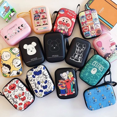 Lekaari Túi Đựng Pin Sạc Dự Phòng Da PU và Cáp USB, Họa Tiết Hoạt Hình Dễ Thương, Tiện Dụng, Giá 77.581 VND 2