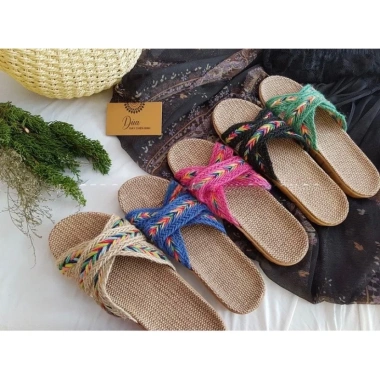 Lenbychia Dép cói quai chéo vintage sẵn size TN04 – đi làm, dạo phố, biển, chỉ 99k 6