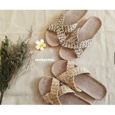 Lenbychia Dép cói quai chéo vintage sẵn size TN04 – đi làm, dạo phố, biển, chỉ 99k 9