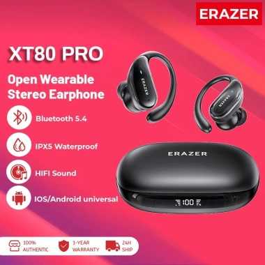 Lenovo ERAZER XT80 Pro - Tai nghe Bluetooth 5.4 OWS, ANC, HiFi, chống nước, phiên dịch, chỉ 262.900 VND