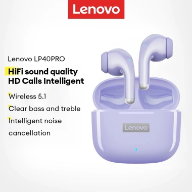 Lenovo LP40 ProTWS Tai nghe Bluetooth 5.3 giảm tiếng ồn cảm ứng 250mAh Stereo độ trễ thấp 199k