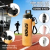 LETSPO ly giữ nhiệt thể thao inox 316 600ml - Mở nhanh 1 nút, không rò rỉ, tháo rửa dễ dàng