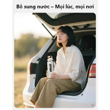 LETSPO ly giữ nhiệt thể thao inox 316 600ml - Mở nhanh 1 nút, không rò rỉ, tháo rửa dễ dàng