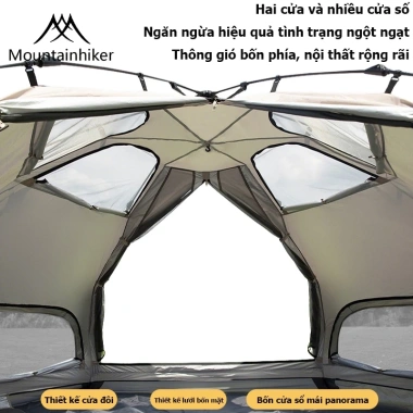 Lều Cắm Trại 5-6 Người Lục Giác Tự Bung - Lều Nấm Siêu Nhẹ, Thích Hợp Camping Dã Ngoại Giá 2,850,000 2 Lều Cắm Trại 5-6 Người Lục Giác Tự Bung - Lều Nấm Siêu Nhẹ, Thích Hợp Camping Dã Ngoại Giá 2,850,000 2