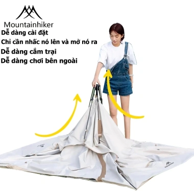 Lều cắm trại tự bung 3-4 người Mountainhiker - Chống nước mưa nắng, giá 859.000₫ 4