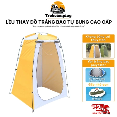 Lều thay đồ dã ngoại di động tự bung, gấp gọn, kín đáo chống trộm - 375k