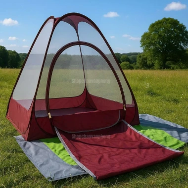 Lều thiền cao cấp gấp gọn kèm túi ngủ - Kích thước 1.2x1.2x1.25m, 328.500₫ 10