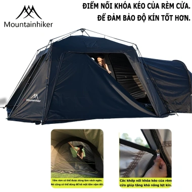 Lều trung tâm tự bung Mountainhiker 8-10 người SZK1.241 - Bền bỉ, giá chỉ 615.900₫