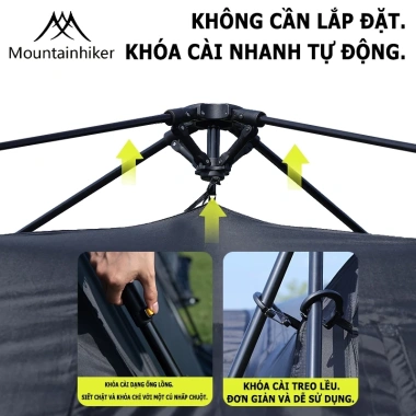 Lều trung tâm tự bung Mountainhiker 8-10 người SZK1.241 - Bền bỉ, giá chỉ 615.900₫