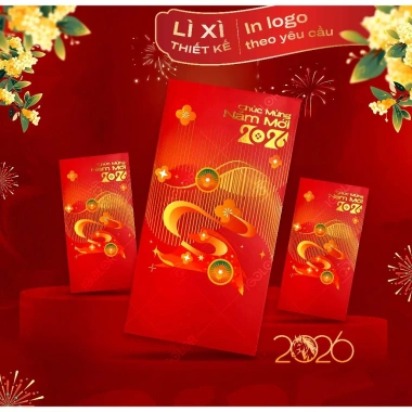 Lì xì cao cấp 2.026 - In logo theo yêu cầu, chất liệu sang trọng, giá 30.000₫