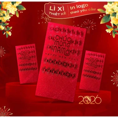 Lì xì cao cấp 2.026 - In logo theo yêu cầu, chất liệu sang trọng, giá 30.000₫ 9 Lì xì cao cấp 2.026 - In logo theo yêu cầu, chất liệu sang trọng, giá 30.000₫ 9