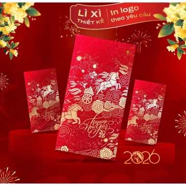 Lì xì cao cấp 2.026 - In logo theo yêu cầu, chất liệu sang trọng, giá 30.000₫ 10 Lì xì cao cấp 2.026 - In logo theo yêu cầu, chất liệu sang trọng, giá 30.000₫ 10