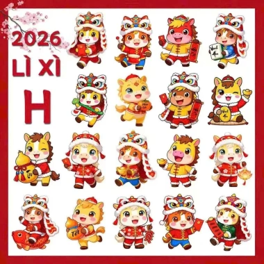 Lì Xì Chi bi Rắn 2.025 – Bộ lì xì chibi hoạt hình hot trend giá 95.000đ Shop Tèo
