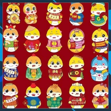Lì Xì Chi bi Rắn 2.025 – Bộ lì xì chibi hoạt hình hot trend giá 95.000đ Shop Tèo