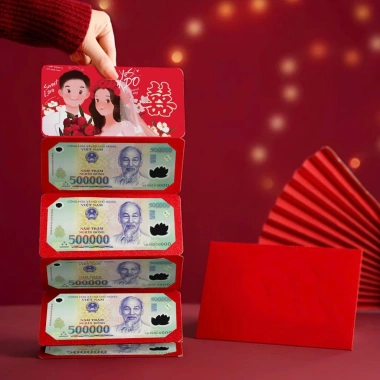 Lì xì cưới xếp tầng mẫu mới độc đáo - Gấp gọn, nhiều ngăn, giá chỉ 9.499₫ 4 Lì xì cưới xếp tầng mẫu mới độc đáo - Gấp gọn, nhiều ngăn, giá chỉ 9.499₫ 4