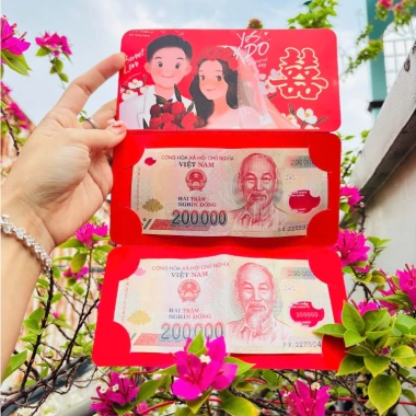 Lì xì cưới xếp tầng mẫu mới độc đáo - Gấp gọn, nhiều ngăn, giá chỉ 9.499₫