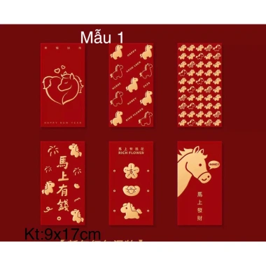 Lì xì đẹp phong bì đỏ năm mới 2.026 - May mắn, giá ưu đãi 15.000đ