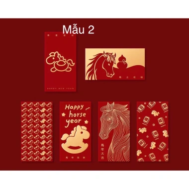 Lì xì đẹp phong bì đỏ năm mới 2.026 - May mắn, giá ưu đãi 15.000đ