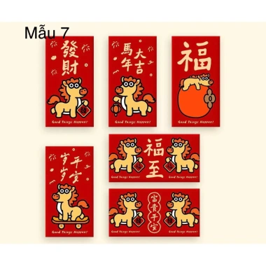 Lì xì đẹp phong bì đỏ năm mới 2.026 - May mắn, giá ưu đãi 15.000đ