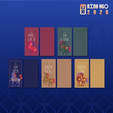 Lì Xì Tết 2.026 SET 50C - Bộ sưu tập Bính Ngọ sang trọng, giấy cao cấp, dày dặn, giá ưu đãi 21.900₫