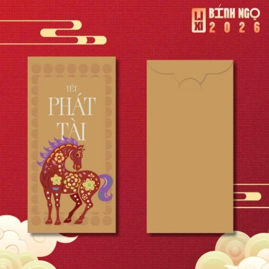 Lì Xì Tết 2.026 SET 50C - Bộ sưu tập Bính Ngọ sang trọng, giấy cao cấp, dày dặn, giá ưu đãi 21.900₫