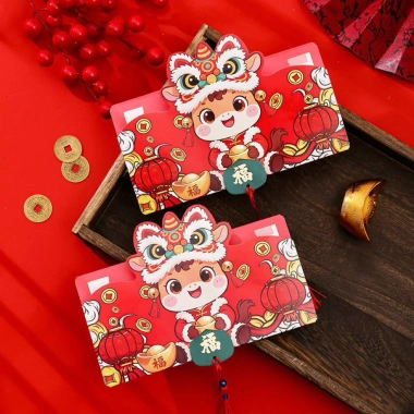 Lì xì Tết Bính Ngọ 2.026 - Sổ quyển gập gọn, nhiều ngăn, phong bì 2‑10 tờ, chỉ 12.000đ