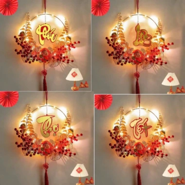 Liễn Hoa Phúc Lộc Thọ Tết Đèn LED Decor Nhà Cửa - Hot Hit Giá 103.950đ