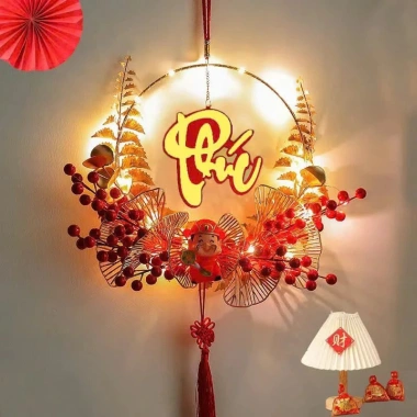 Liễn Hoa Phúc Lộc Thọ Tết Đèn LED Decor Nhà Cửa - Hot Hit Giá 103.950đ