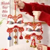 Liễn Khánh Tết 2.026 Hình Đầu Lân Lắc Chuông Ép Nhung Cao Cấp Treo Cửa Xe Hơi Tường Phủ Nhung Kim Tuyến 59.000
