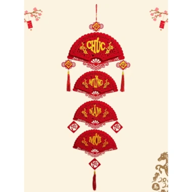 Liễn Treo Tết Hình Quạt Đỏ 4 Tầng - Dây Treo Chúc Mừng Năm Mới Trang Trí Nhà Cửa Giá 70.000 VND 8 Liễn Treo Tết Hình Quạt Đỏ 4 Tầng - Dây Treo Chúc Mừng Năm Mới Trang Trí Nhà Cửa Giá 70.000 VND 8