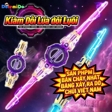 Lightsaber Xoay Hai Băng Hai Đầu - Vòng Bi Xoay Lửa, Âm Thanh Dạ Quang Laser, Đồ Chơi Bé Trai Giá 324.557 VND