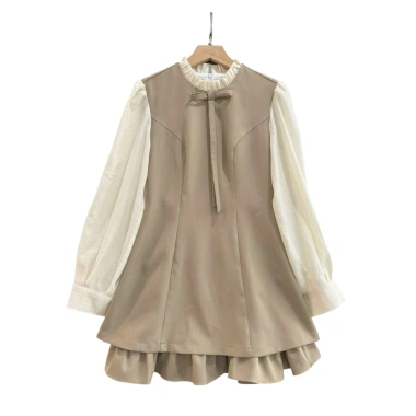 Lily.clothes Suzy Dress Váy ngắn dài tay cổ bèo nơ ngực vải xước Hàn V35 395k 8 Lily.clothes Suzy Dress Váy ngắn dài tay cổ bèo nơ ngực vải xước Hàn V35 395k 8