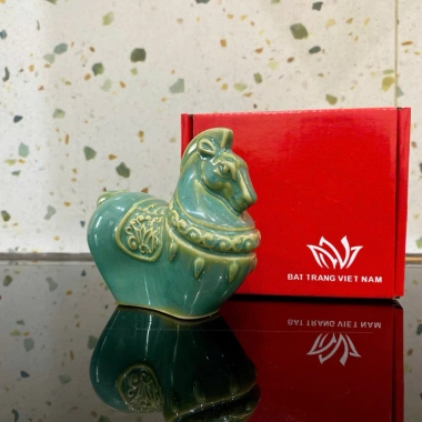Linh vật 2.026 Bính Ngọ Ngựa gốm sứ Bát Tràng – Đồ decor sang trọng, có hộp quà, chỉ 149.900₫
