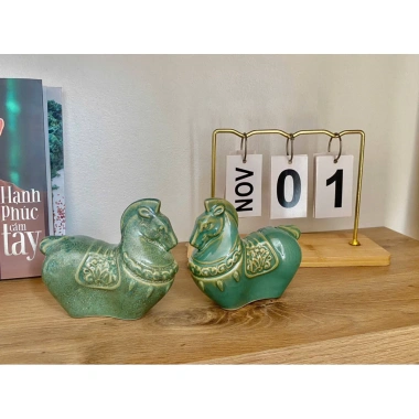 Linh vật 2.026 Bính Ngọ Ngựa gốm sứ Bát Tràng – Đồ decor sang trọng, có hộp quà, chỉ 149.900₫
