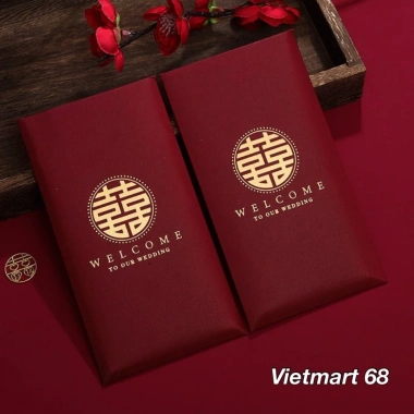 Lixi Đỏ Mừng Cưới, Song Hỷ, Bê Tráp Ăn Hỏi - Nạp Tài Ngày Cưới Phong Cách Sang Trọng 3.870 VND giảm 3.000 VND 2