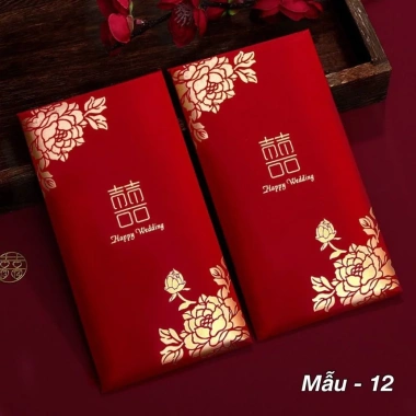 Lixi Đỏ Mừng Cưới, Song Hỷ, Bê Tráp Ăn Hỏi - Nạp Tài Ngày Cưới Phong Cách Sang Trọng 3.870 VND giảm 3.000 VND 4