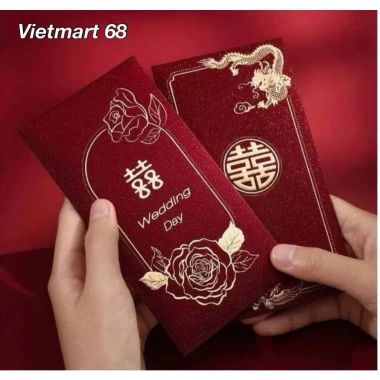 Lixi Đỏ Mừng Cưới, Song Hỷ, Bê Tráp Ăn Hỏi - Nạp Tài Ngày Cưới Phong Cách Sang Trọng 3.870 VND giảm 3.000 VND 6