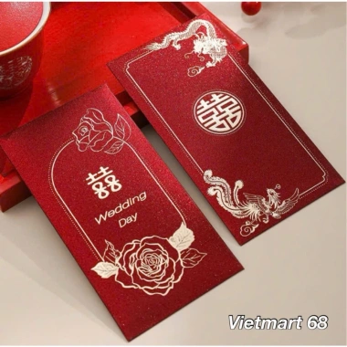Lixi Đỏ Mừng Cưới, Song Hỷ, Bê Tráp Ăn Hỏi - Nạp Tài Ngày Cưới Phong Cách Sang Trọng 3.870 VND giảm 3.000 VND 7
