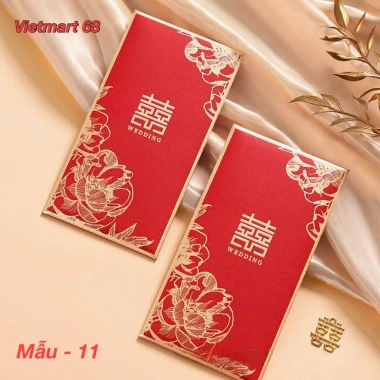 Lixi Đỏ Mừng Cưới, Song Hỷ, Bê Tráp Ăn Hỏi - Nạp Tài Ngày Cưới Phong Cách Sang Trọng 3.870 VND giảm 3.000 VND 9